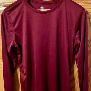 Athletic Works Burgundy Long Sleeve Tee